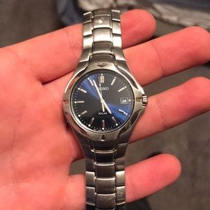 Seiko water resistant stainless steel watch